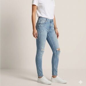 Zara distressed boyfriend fit Skinny Jeans